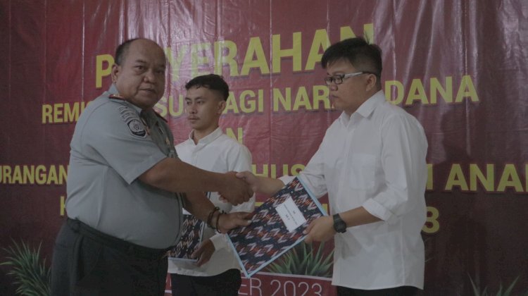 Upacara Penyerahan Remisi Khusus Natal di LP Kedungpane Senin, (25/12). Foto : Umar Dhani