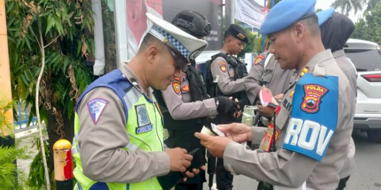 Polres Tegal Kota menggelar Penegakan Ketertiban dan Disiplin (Gaktibplin) bagi anggota Polri bertugas. Dok