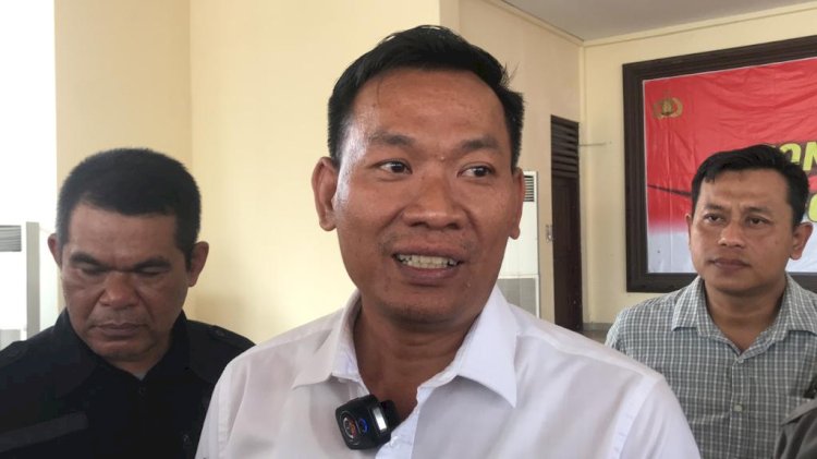 Kasat Reskrim Polres Demak, AKP Winardi saat memberikan penjelasan di Mako Polres Demak. Foto : Nungki S