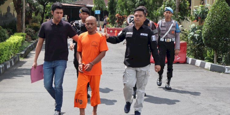 Tersangka S, suami yang tega menghabisi nyawa istrinya karena emosi. RMOL Jateng