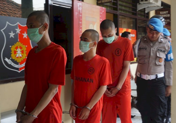 Tiga Tersangka Kasus Tembakau Sintetis Dibekuk Polres Purbalingga.