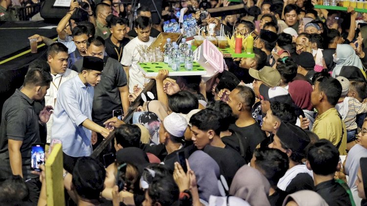 Kegiatan Adik Sasongko caleg Gerindra saat kampanye bersama Cawapres Gibran Rakabuming Raka. Dok