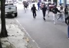 Tawuran Dengan Senjata Tajam Di Jalan Erlangga, Pelajar Dibubarkan Masyarakat