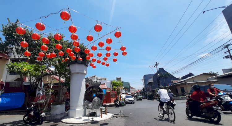 Tugu Semawis, Kawasan Pecinan Semarang, Jumat (02/02) ini. Foto: Wahyu Sulistiyawan/RMOLJateng