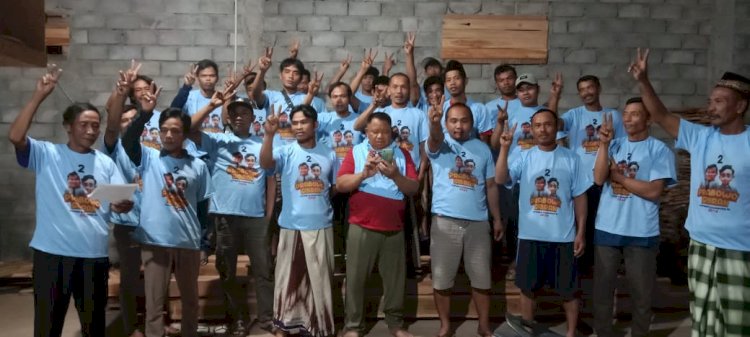 Masyarakat Petani Hutan Pringapus, dan Relawan Kaliwungu beri dukungan ke Prabowo-Gibran, Kamis (8/2). Erna Yunus B/Dok.RMOLJateng