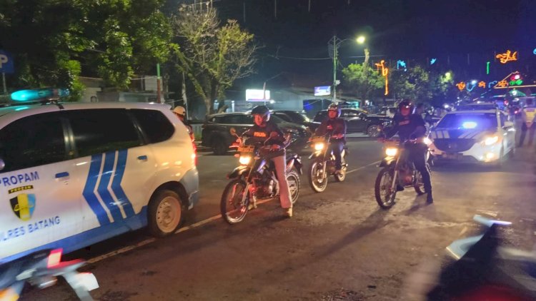 Apel Bersama dan Patroli Skala Besar Polres Batang bersama Aparat Gabungan. Bakti Buwono/Dok.RMOLJateng