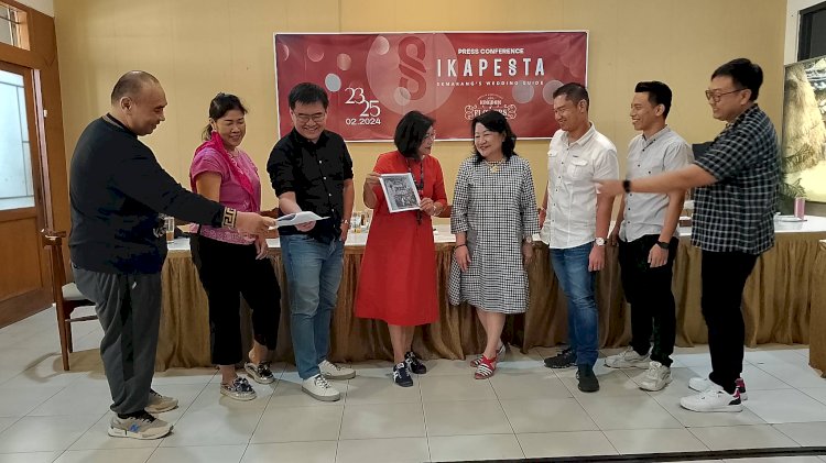 Pengurus Ikapesta Semarang, Senin (12/02) Saat Press Conference Ikapesta Market Place, Yang Akan Digelar Di Hall Merbabu Kompleks PRPP Tawang Mas Pada 23-25 Februari Mendatang. Foto: Soetjipto /RMOLJateng