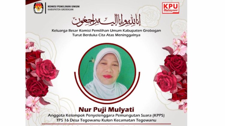  Ucapan bela sungkawa KPU Grobogan, Selasa (20/2) sore. RMOL Jateng