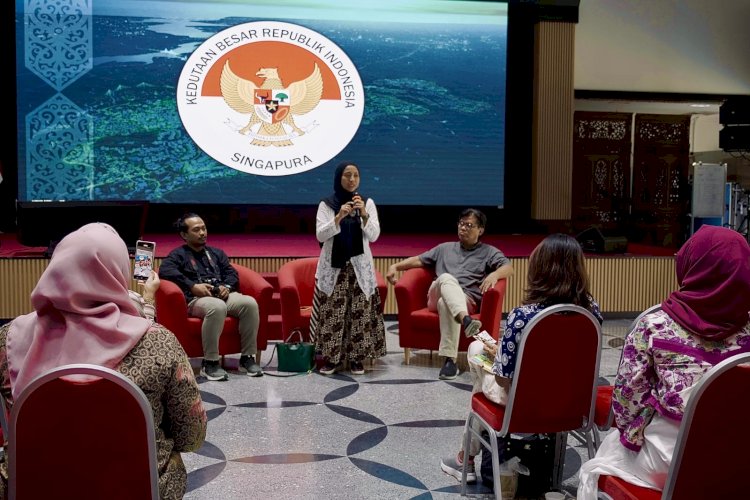 Suasana pemutaran film dokumenter Pilihan di KBRI Singapura, Minggu (25/2). Dok