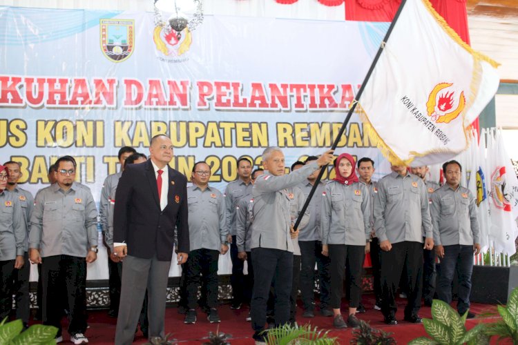 Jajaran pengurus KONI Rembang yang baru, diisi 27 personel pengurus dengan 17 orang pengurus merupakan PNS dan ASN PPPK. Dok.KONI Rembang