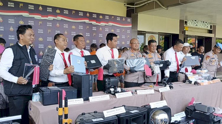 Konferensi Pers Polres Batang, Jumat (01/03). Foto: Bakti Buwono/RMOLJateng