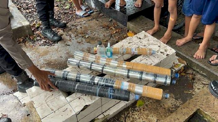 Mercon spirtus diamankan tim Sparta Polresta Solo. Dian Tanti/Dok.RMOLJateng