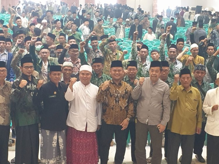 Dukungan PCNU Kabupaten Tegal pada Haji Ischak Maulana Rohman untuk maju Pilkada Tegal 2024. Bakti Buwono/Dok.RMOLJateng