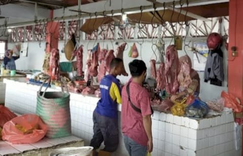 Situasi Pasar Penjualan Daging. Dokumentasi Dicky A Wijaya/RMOLJateng