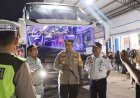 Kapolres Wonogiri Dan Jajaran Pantau Kedatangan Mudik Gratis Di Wonogiri