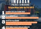 Imbauan Polres Semarang Saat Malam Takbiran Idul Fitri 1445 H