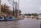 Tikungan Bawah Jembatan Tol Kaligawe Banjir Sore Ini, Lalu Lintas Terganggu 