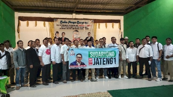 Deklarasi dukung Sudaryono Dalam Pilgub Jawa Tengah sekaligus syukuran kemenangan Prabowo-Gibran. Dian Tanti/RMOLJateng