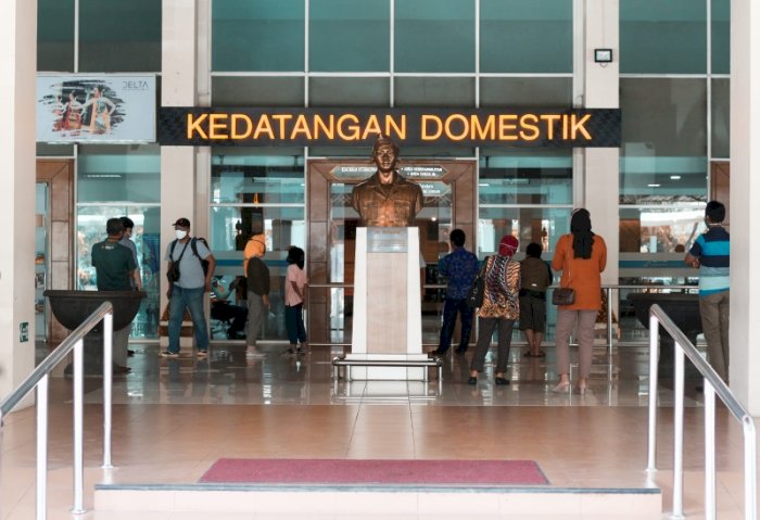 Situasi Kedatangan Bandara Adi Soemarmo Di Semarang. Dian Tanti Burhani/RMOLJateng