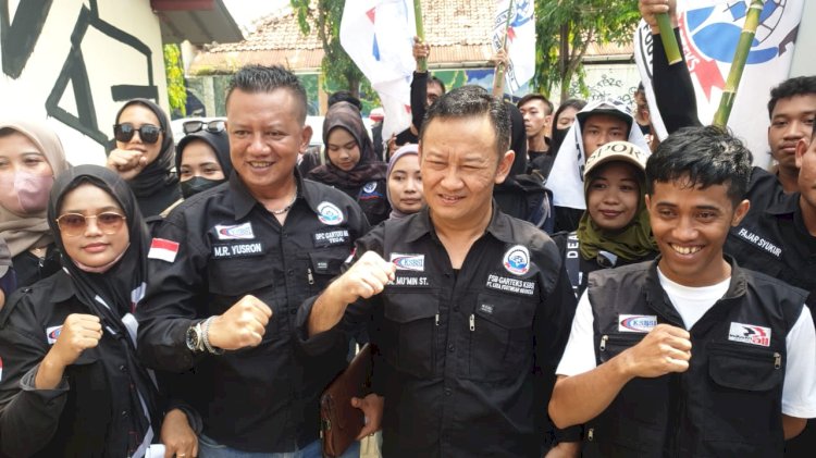 Aksi hari Buruh Internasional di Kabupaten Tegal. Bakti Buwono/RMOLJateng
