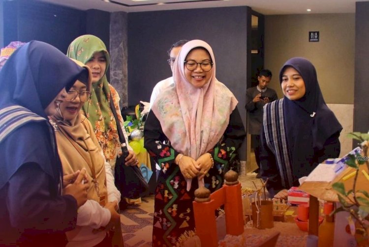 Bunda PAUD Aini Hasan Chabibie bangga Kudus menjadi yang pertama dan pionir penyelenggaraan Jambore  Merdeka Bermain di Jateng. Arif Edy Purnomo/RMOLJateng