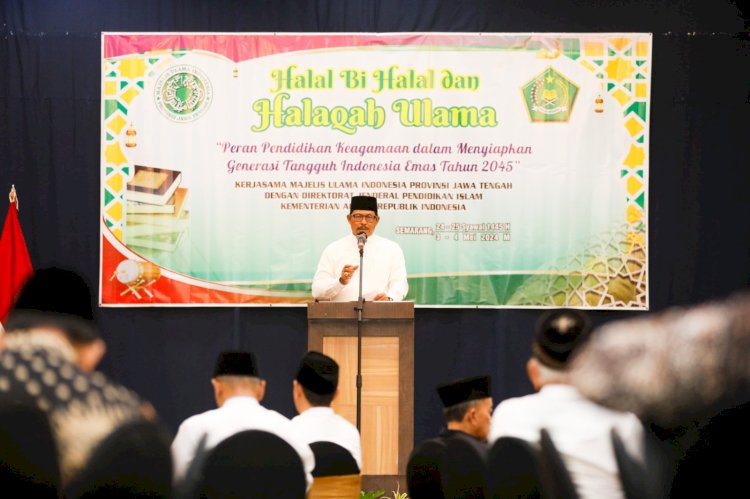 Pj Gubernur Jawa Tengah Saat Acara Halalbihalal Dengan Ulama Di Semarang, Jawa Tengah, Jumat (03/05). Umar Dani/RMOLJawaTengah. Umar Dani/RMOLJawaTengah