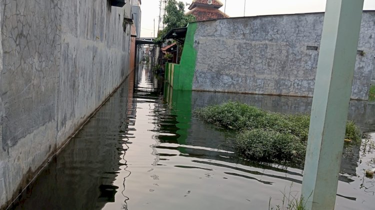 Kondisi banjir rob Kota Pekalongan di RT 05 RW 13,Kelurahan Poncol, Kecamatan Pekalongan Timur. Ist