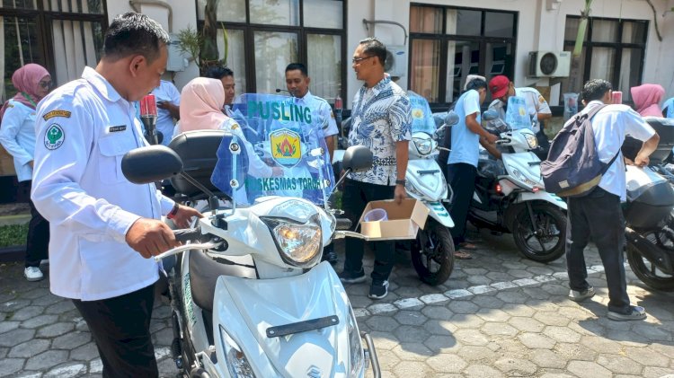 Dinas Kesehatan (Dinkes) Grobogan Saat Terima 51 Unit Motor Dari Dana DAK, Rabu (08/05) siang. Rubadi/RMOLJawaTengah