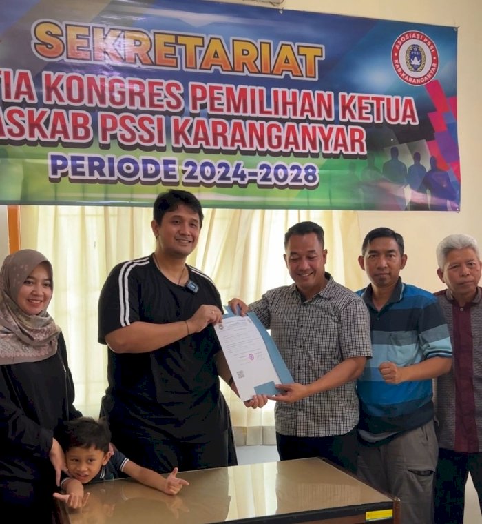 Bobby Aditya Daftar Ketua Umum Askab PSSI Karanganyar. Dian Tanti Burhani/RMOLJawaTengah