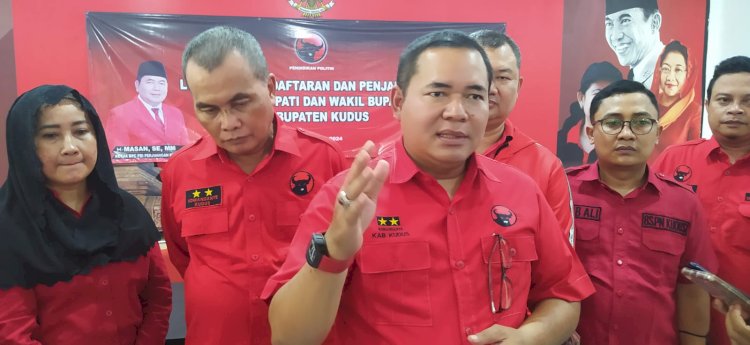 Ketua DPRD Kudus yang juga Ketua DPC PDIP Kudus, Masan bersiap mengikuti kontestasi Pilkada Kota Kretek. Arif Edy Purnomo/RMOLJateng