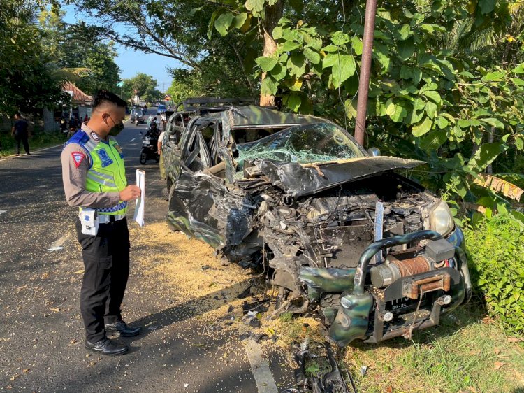 Polisi sedang melakukan olah TKP di lokasi kejadian. Humas Polres Wonogiri.