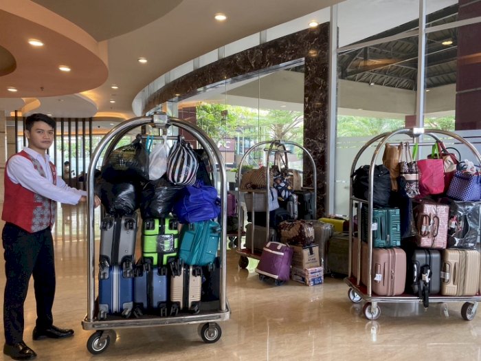 Barang Bawaan Tamu Yang Menginap Di Solo Paragon Hotel & Residences. Dian Tanti Burhani/RMOLJawaTengah