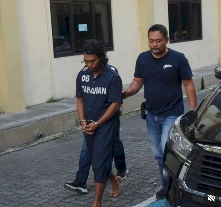 Seorang Suami Pelaku Kekerasan Dalam Rumah Tangga (KDRT) Terhadap Istrinya, Sekarang Diamankan Unit Reskrim Polrestabes Semarang. Dicky A Wijaya/RMOLJawaTengah