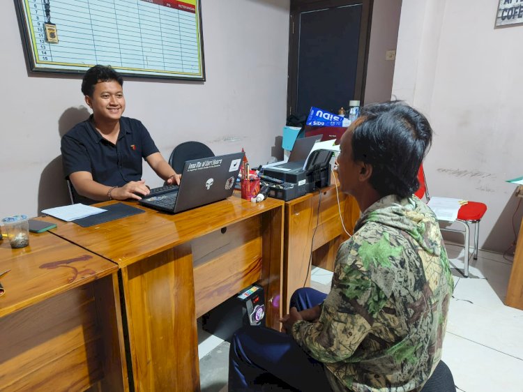Pelaku sedang dimintai keterangan oleh penyidik. Humas Polres Wonogiri