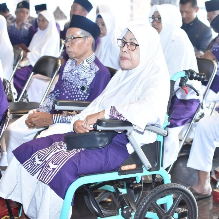 Calon Jamaah Haji Karanganyar Siap Berangkat Ke Tanah Suci. Dian Tanti Burhani/RMOLJawaTengah