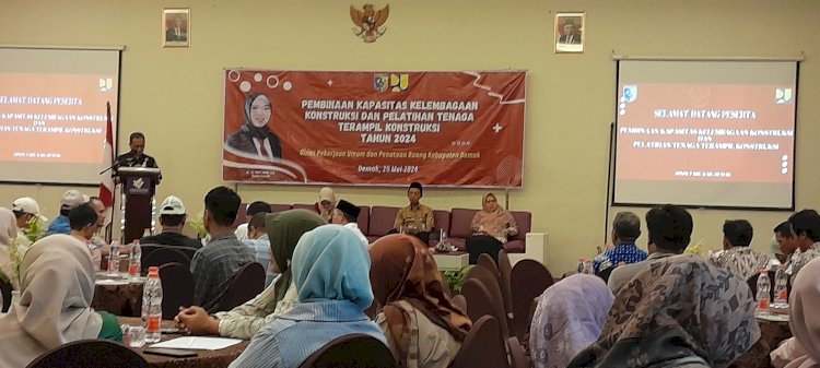 Acara Pembinaan Kapasitas Kelembagaan Kontruksi Dan Pelatihan Tenaga Terampil Kontruksi Tahun 2024, Di Hotel Amantis, Rabu (29/05) Sore.