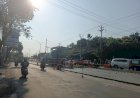 Perbaikan Jalan Majapahit, Pekerja Mulai Cor Satu Sisi Lajur 