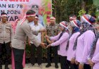 Peringati Hari  Bhayangkara Ke-78, Polres Karanganyar Tanam Ratusan Bibit Pohon dan Beri Beasiswa Pelajar Berprestasi