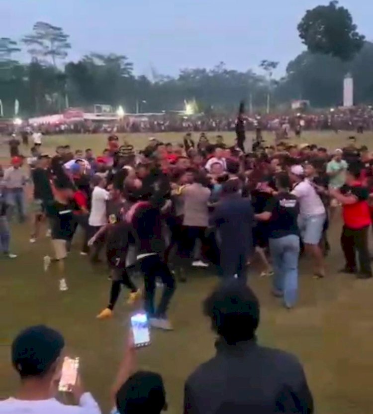 Kericuhan Pertandingan Tarkam Sepak Bola Di Wilayah Tengaran Kabupaten Semarang Berbuntut Laporan Kepolisian, Polres Semarang, Selasa (04/06). Erna Yunus B/RMOLJawaTengah 