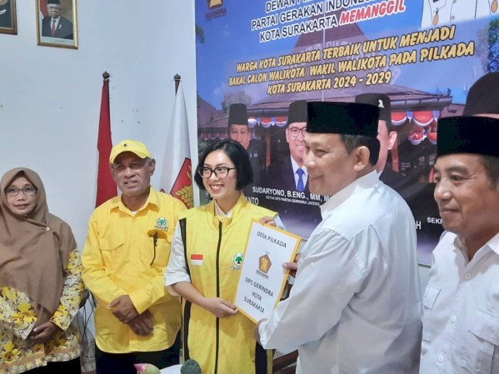Politisi Golkar Sekar Tandjung daftar calon Walikota Solo ke Partai Gerindra. Dian Tanti/RMOLJateng