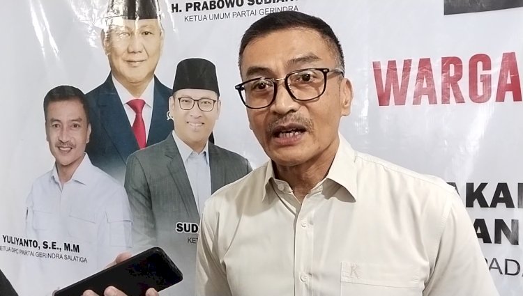 Ketua Desk Penjaringan Partai Gerindra Salatiga Yuliyanto. Erna Yunus B/RMOLJateng