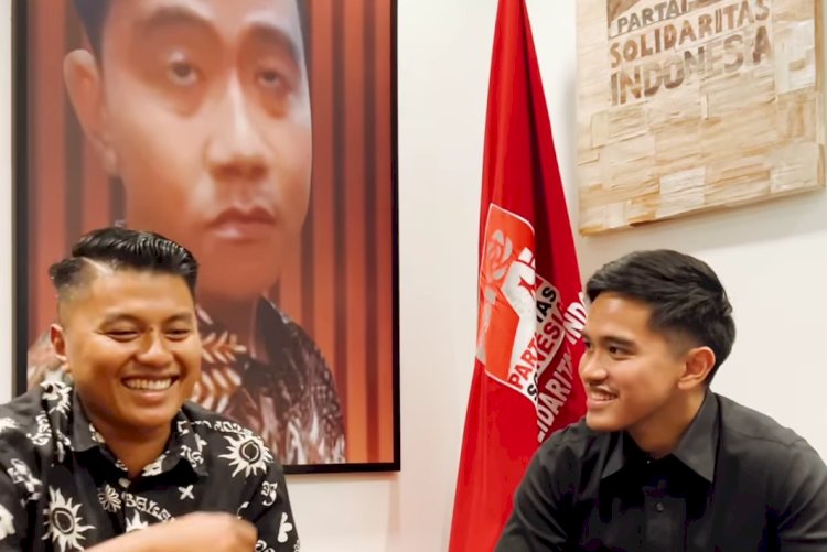 Calon wali kota dalam Pilwakot Semarang Ade Bhakti bertemu Ketua Umum Dewan Pimpinan Pusat PSI Kaesang Pangarep. Dicky Aditya/RMOLJateng
