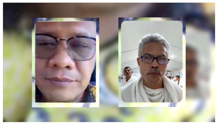 Penjabat Bupati Kudus, Hasan Chabibie saat menyapa para tamu Alloh melalui layanan WhatsApp Video Call ke ponsel petugas. 