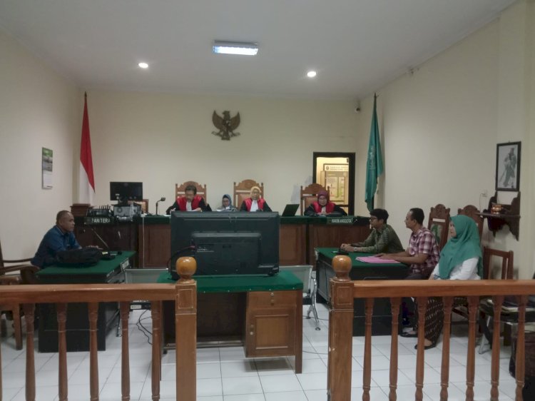 Suasana persidangan perdata kasus KDRT dengan penggugat seorang ASN di pengadilan negeri Semarang, beberapa waktu lalu. Istimewa