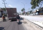Perbaikan Jalan Majapahit, Arah Ke Timur Sudah Mulai Dibetonisasi 