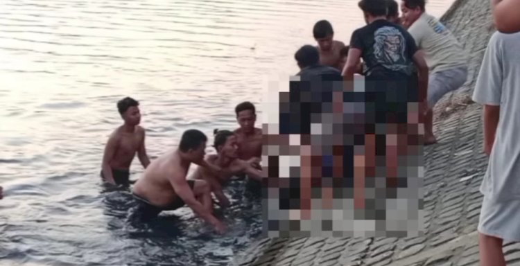 Seorang bocah belasan tahun, Minggu (13/7) sore tenggelam saat berenang di Sungai BKT Semarang. Dicky Aditya/RMOLJateng