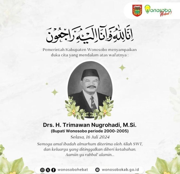 Postingan Kabar Meninggalnya Trimawan Nugrohadi Di Akun @Bupati.Wonosobo. Tangkapan Layar Ari S/RMOLJawaTengah