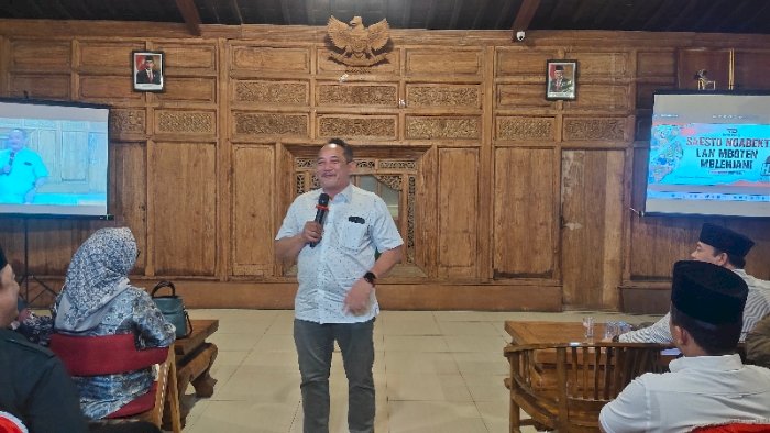 Rober Christanto Saat Menggelar Acara Silaturahmi Dengan Kepala Desa. Dian Tanti Burhani/RMOLJawaTengah