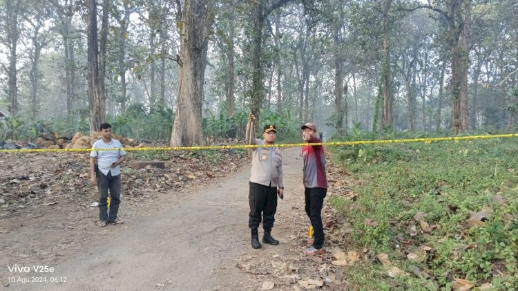 Jajaran Kepolisian Resor (Polres) Batang melakukan olah tkp tawuran maut di di daerah Dukuh Ngepung, Subah, Kabupaten Batang. IST