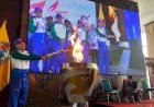 Obor Kirab Api PEPARNAS XVII 2024 Disambut Tarian Bambangan Cakil